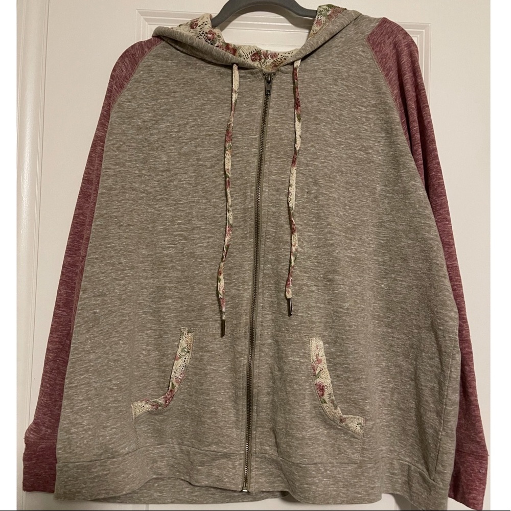 Plus size zipper jacket